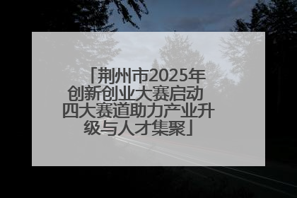 荆州市2025年创新创业大赛启动 四大赛道助力产业升级与人才集聚